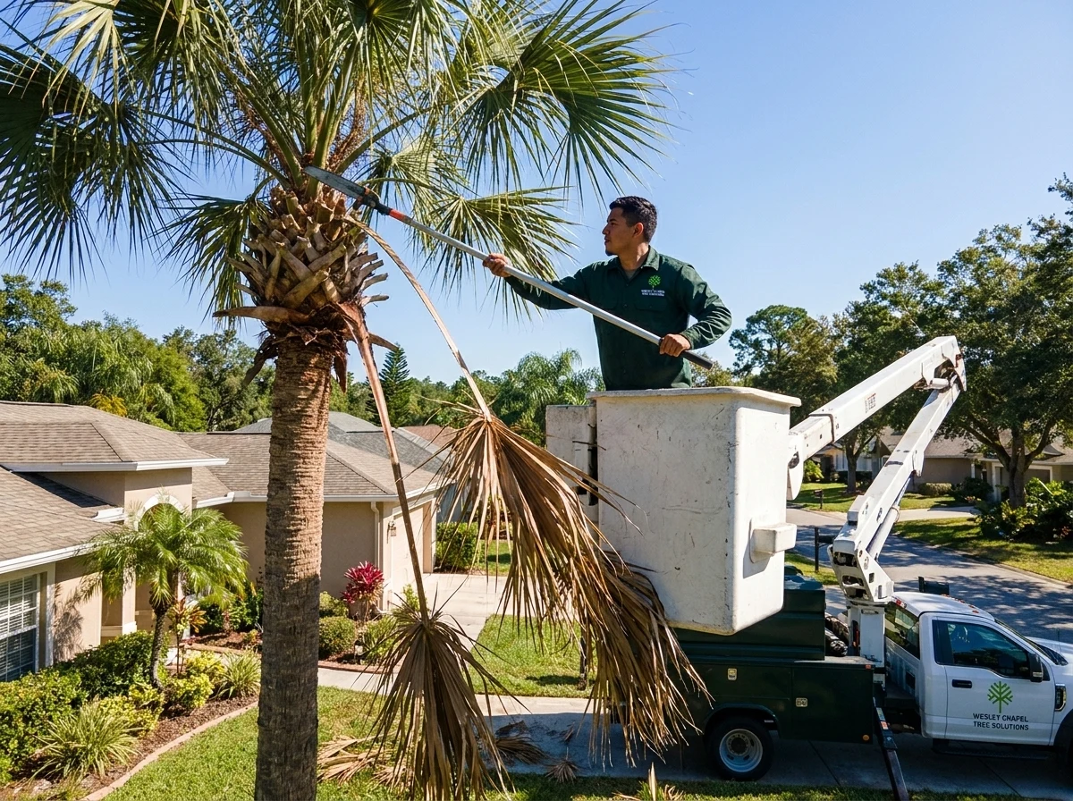 Palm Tree Trimming in Wesley Chapel, Florida