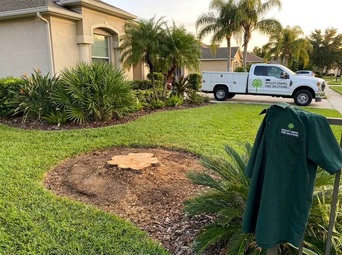 Completed tree removal with cleanup finished in Lutz, FL